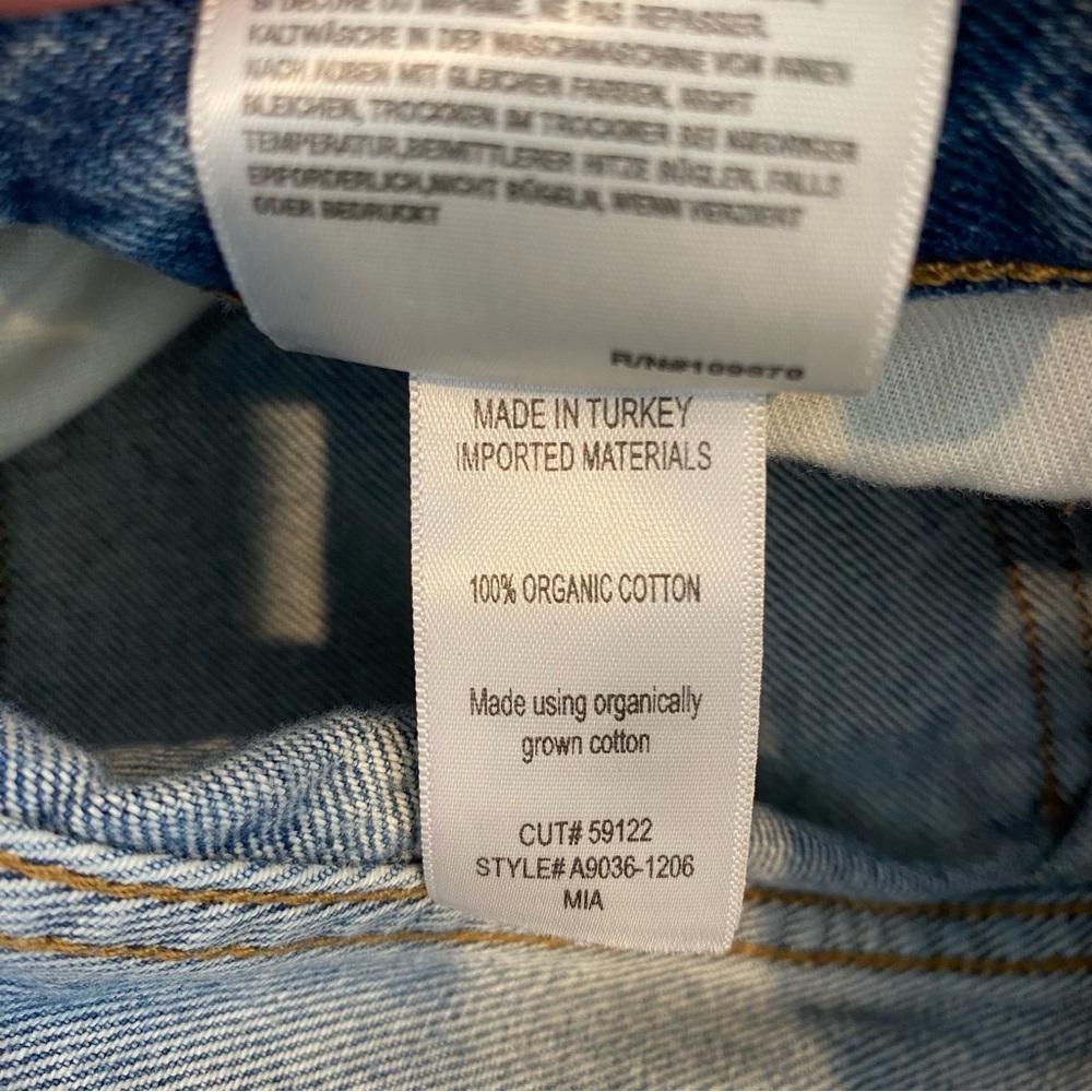 AGOLDE Mia Mid Rise Straight Distressed Jeans In Rule Size 24 - Picture 9 of 11